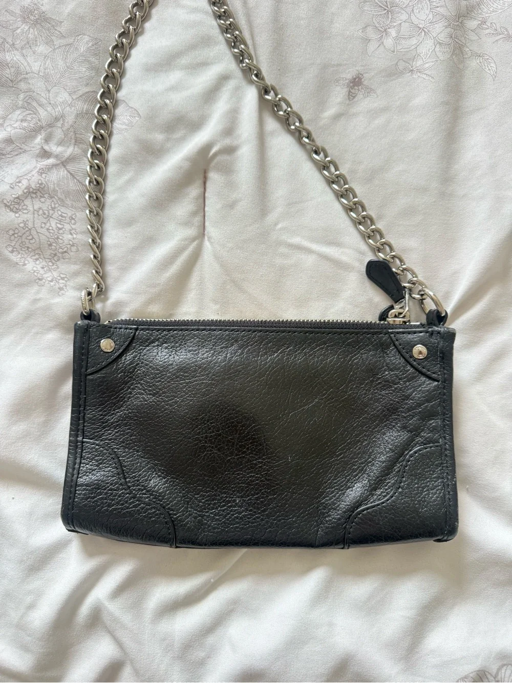 Coach | black pebbled leather Mickie crossbody bag
